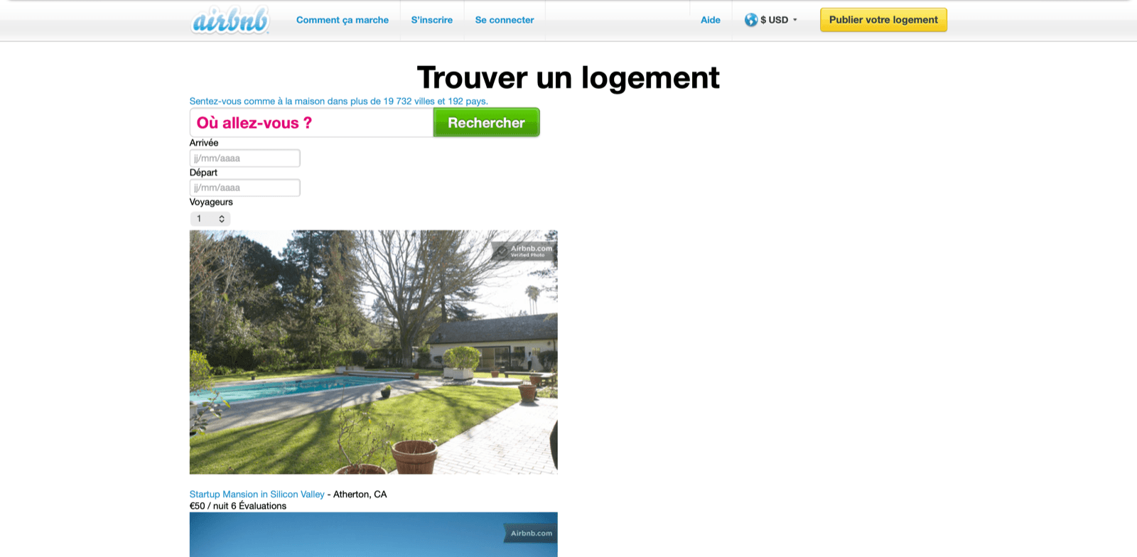 Airbnb, avant