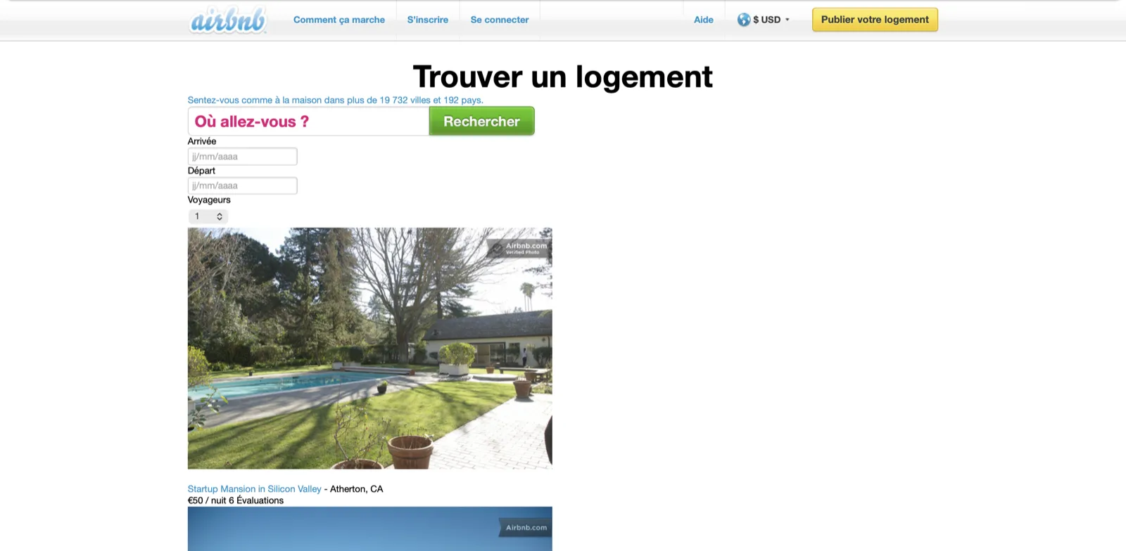 Airbnb, avant